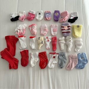 Assorted 29 Pairs Baby Socks Set - Multicolor + 1 winter tights